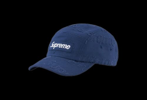 Supreme Lasered Twill Camp Cap Navy (SS23)
