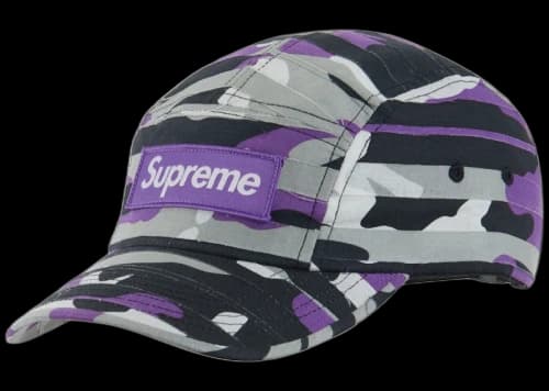 Supreme Layered Camo Camp Cap Purple