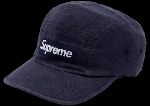 Supreme Linen Camp Cap Navy