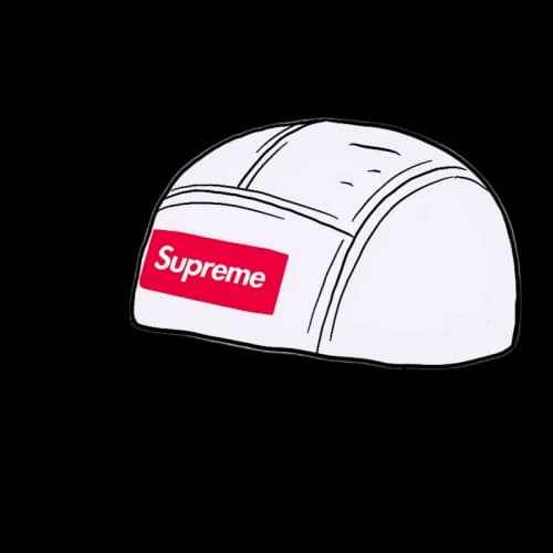 Supreme Linen Camp Cap White