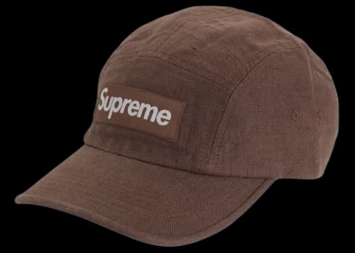 Supreme Linen Fitted Camp Cap Brown