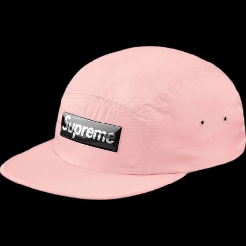 Supreme Liquid Metal Logo Camp Cap Pink