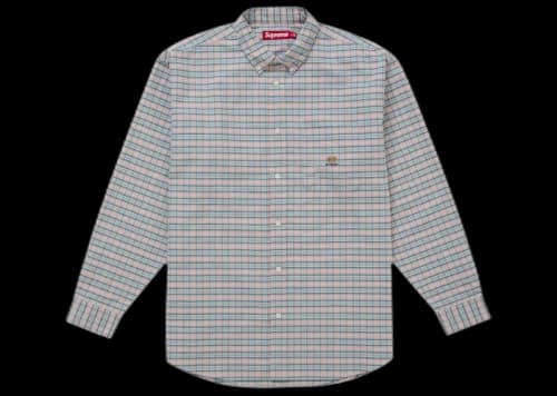 Supreme Loose Fit Flannel Oxford Shirt (FW25) Blue Plaid