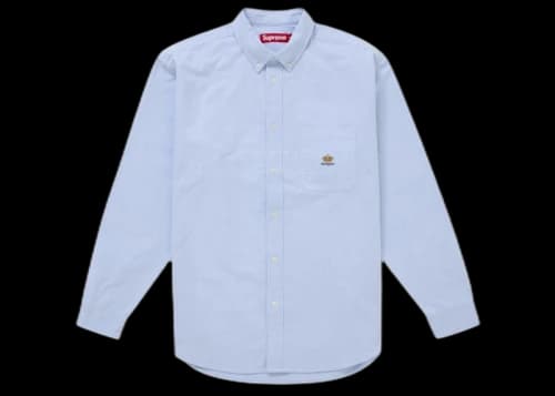 Supreme Loose Fit Flannel Oxford Shirt (FW25) Light Blue