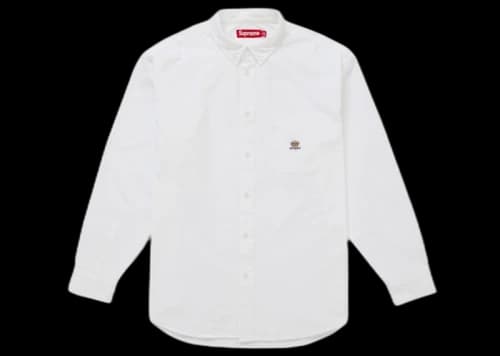 Supreme Loose Fit Flannel Oxford Shirt (FW25) White