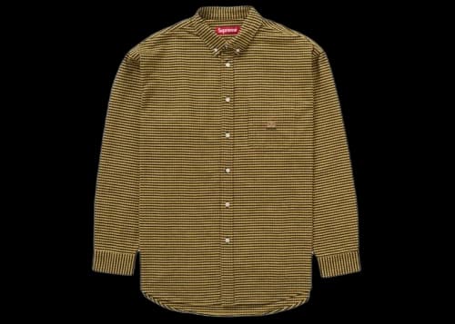 Supreme Loose Fit Flannel Oxford Shirt Yellow Plaid