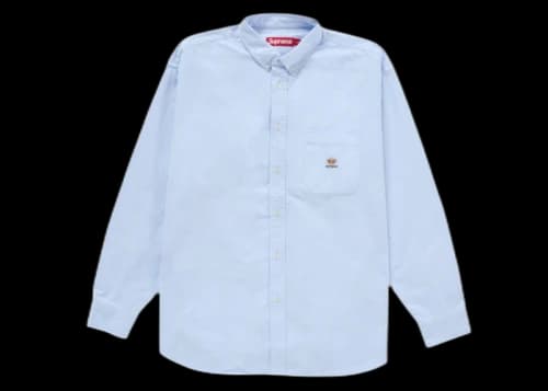 Supreme Loose Fit Flannel Oxford Shirt Light Blue