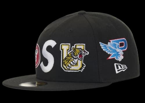 Supreme Mascots S Logo New Era 59Fifty Fitted Cap Black