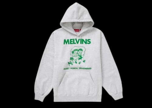 Supreme Melvins Hooded Sweatshirt Ash Grey