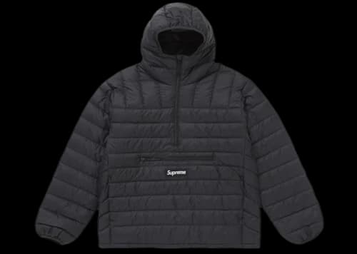 Supreme Micro Down Half Zip Hooded Pullover (FW24) Black