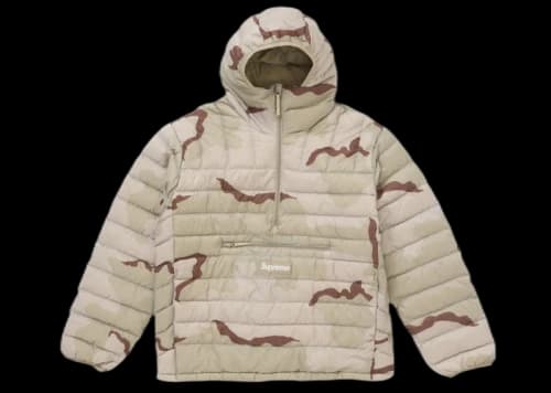 Supreme Micro Down Half Zip Hooded Pullover (FW24) Desert Camo