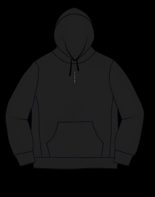 Supreme Micro Logo Hooded Sweatshirt Black