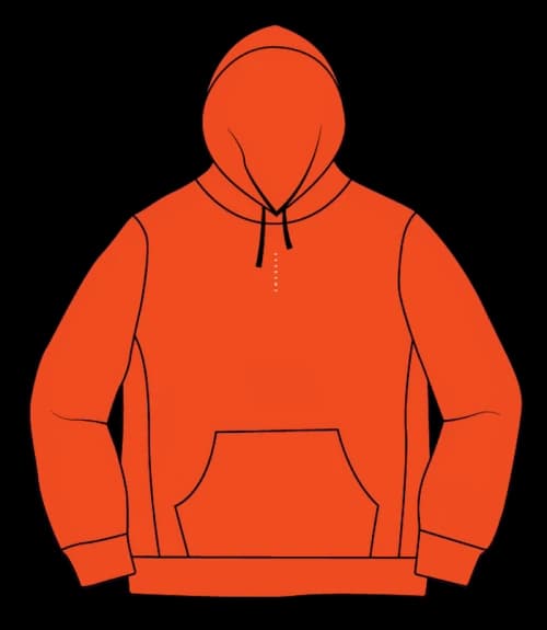 Supreme Micro Logo Hooded Sweatshirt Burnt Orange