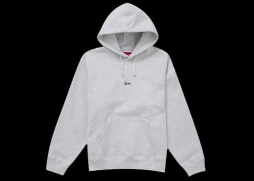 Supreme Micro Logo Hooded Sweatshirt (FW24) Ash Grey