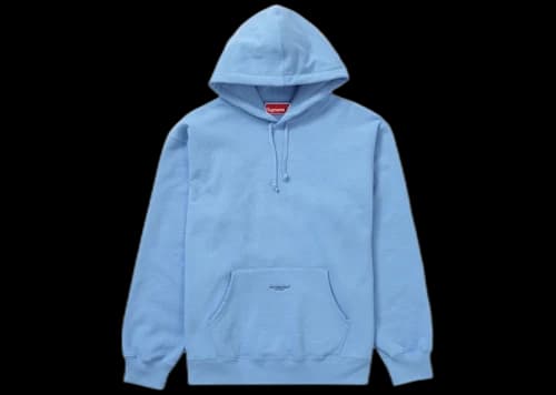 Supreme Micro Logo Hooded Sweatshirt (SS22) Light Blue