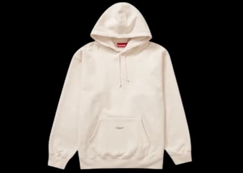 Supreme Micro Logo Hooded Sweatshirt (SS22) Natural