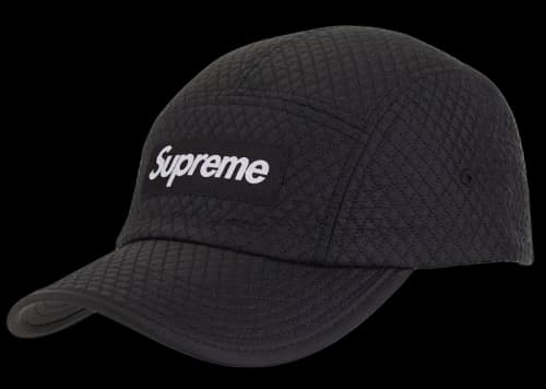 Supreme Micro Quilted Camp Cap Black