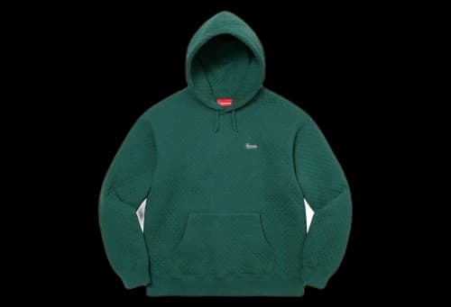 Supreme Micro Quilted Hooded Sweatshirt Dark Pine (SS23)