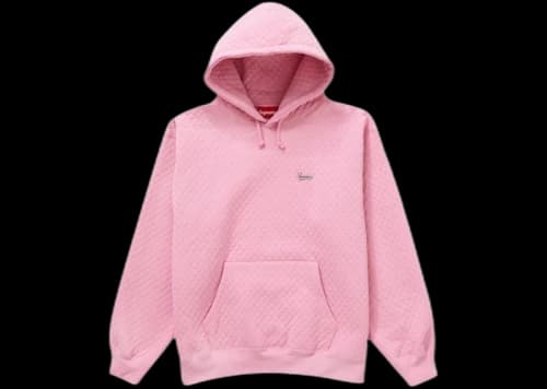 Supreme Micro Quilted Hooded Sweatshirt Dusty Pink