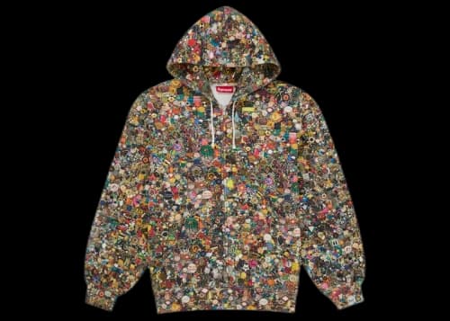 Supreme Mike Kelley Zip Up Hooded Sweatshirt Multicolor