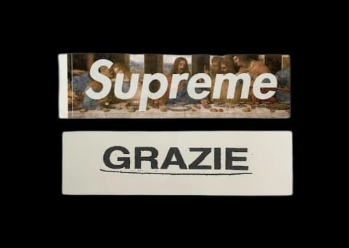Supreme Milan 'Grazie' Last Supper Box Logo Sticker