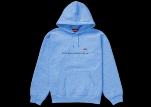 Supreme Small Box Hooded Sweatshirt (Milan Shop) Pale Blue