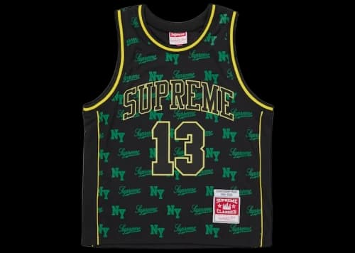Supreme Mitchell & Ness Monogram Basketball Jersey Black