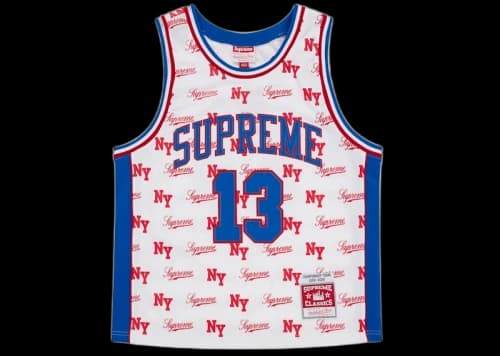Supreme Mitchell & Ness Monogram Basketball Jersey White