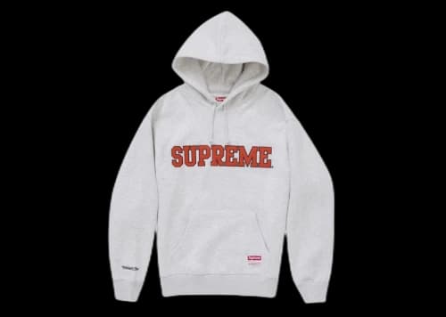 Supreme Mitchell & Ness NCAA Hooded Sweatshirt Ash Grey