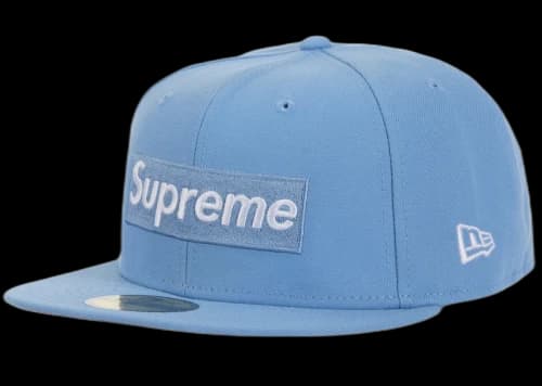 Supreme MLB Teams Box Logo New Era 59Fifty Cap Light Blue