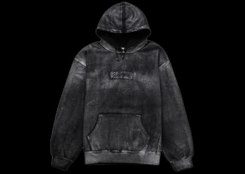 Supreme MM6 Maison Margiela Foil Box Logo Hooded Sweatshirt Black