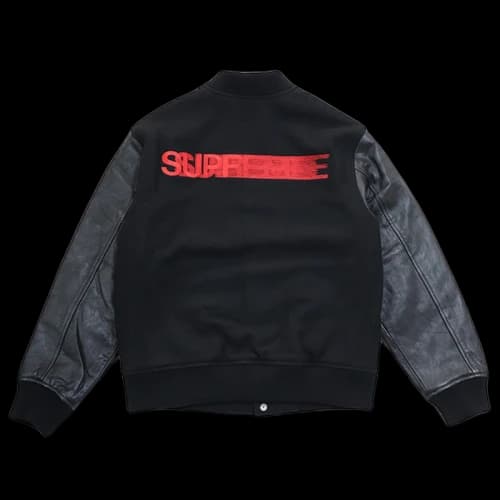 Supreme Motion Logo Varsity Jacket Black
