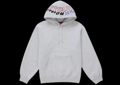 Supreme Multi Logos Hooded Sweatshirt Heather Grey