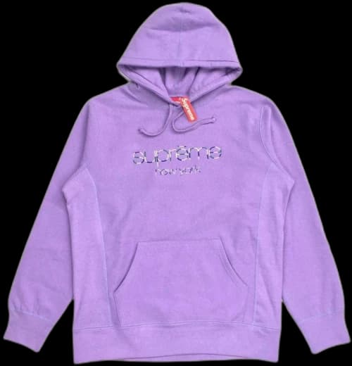 Supreme Multicolor Classic Logo Hoodie Dust Lavender