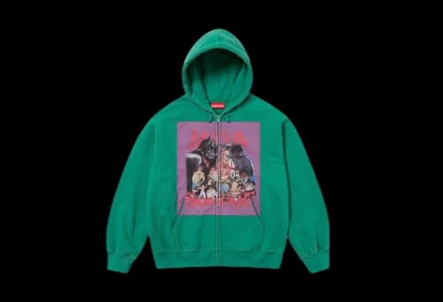 Supreme Muta Zip Up Hooded Sweatshirt Light Pine (FW23)