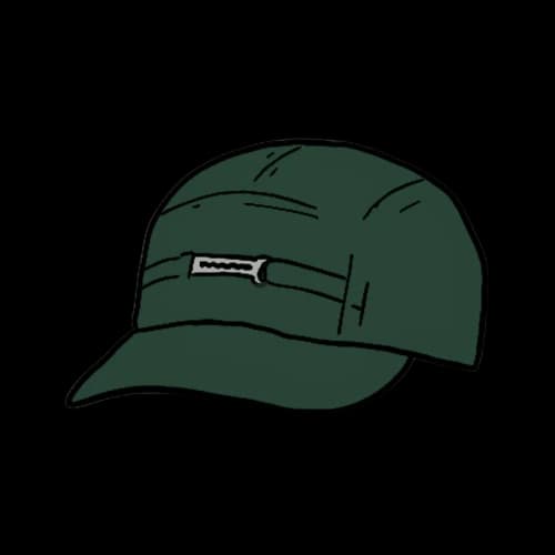 Supreme Name Plate Camp Cap Dark Green