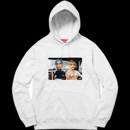 Supreme Nan Goldin Misty and Jimmy Paulette Hooded Sweatshirt Ash Grey