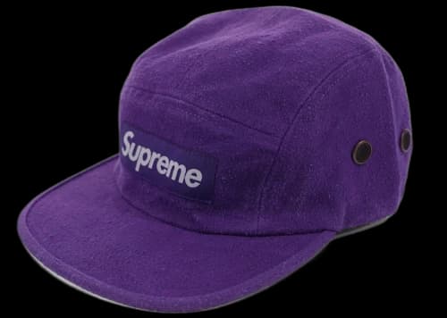 Supreme Napped Canvas Camp Cap Purple