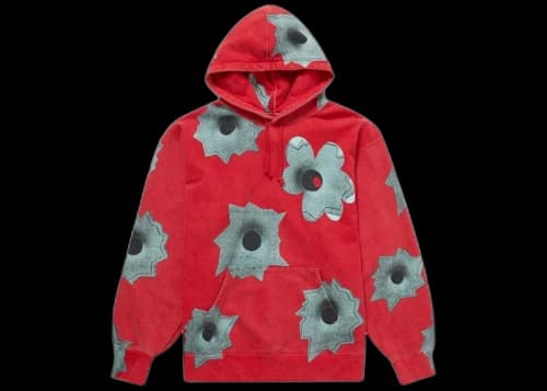 Supreme Nate Lowman Hooded Sweatshirt Red