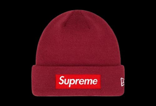 Supreme New Era Box Logo Beanie Burgundy (FW22)