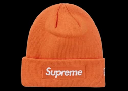 Supreme New Era Box Logo Beanie (FW24) Dark Orange