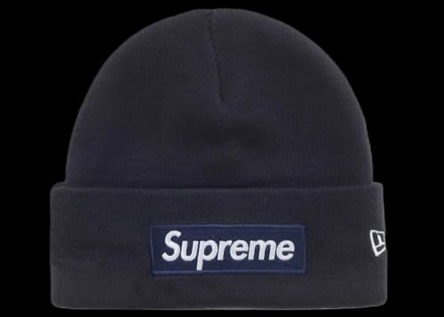 Supreme New Era Box Logo Beanie (FW25) Navy