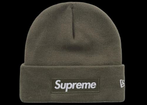 Supreme New Era Box Logo Beanie (FW25) Light Olive