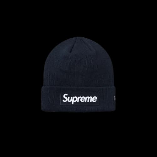 Supreme New Era Box Logo Beanie Navy (FW18)