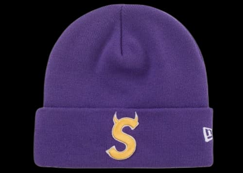Supreme New Era Devil S Logo Beanie Purple