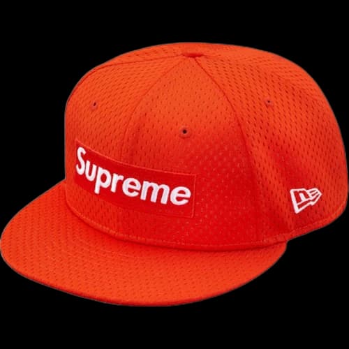 Supreme New Era Mesh Box Logo Cap Orange