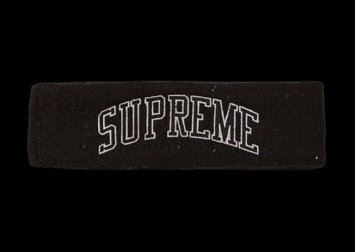 Supreme New Era Sequin Arc Logo Headband Black