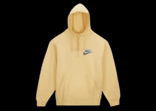 Supreme Nike Half Zip Hooded Sweatshirt Pale Yellow