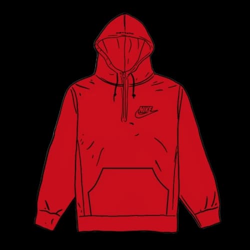 Supreme Nike Half Zip Hooded Sweatshirt Red