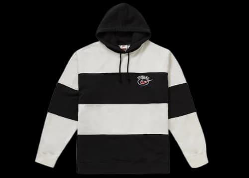 Supreme Nike Stripe Hooded Sweatshirt Black